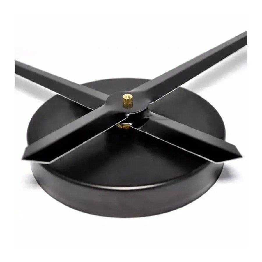 Reloj Pared DIY Horas 3D Grande hasta 130 cm. diametro Negro Moderno A