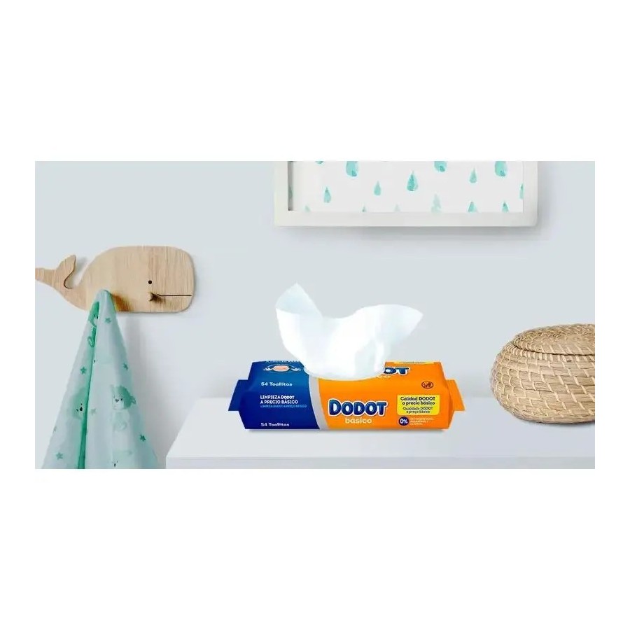 Toallitas DODOT Básico PACK ahorro de 16 paquetes de 54 unidades 864 t
