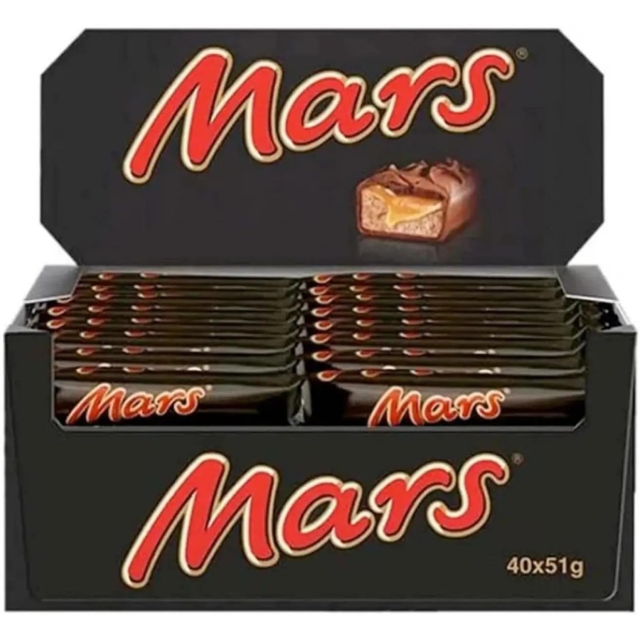 Mars Chocolatina de deliciosa crema de turrón y caramelo recubiertos d