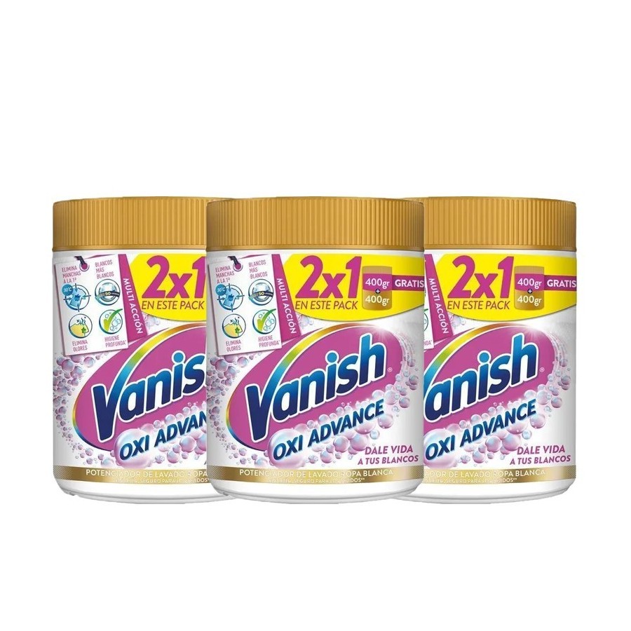 Pack de 3 Vanish Oxi ACTION 900GR Total 900GR X 3 2700GR Quitamanchas 