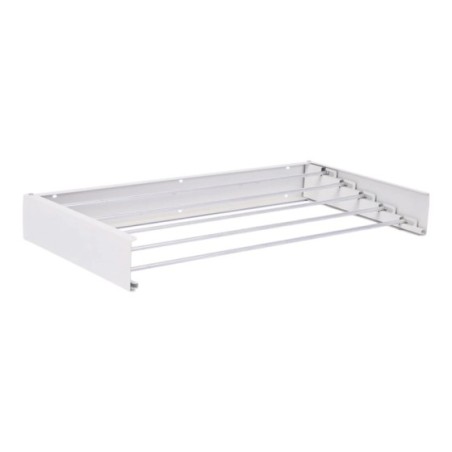 Mikomika Tendedero Plegable Montar en Paredes - Retráctil - Tendedero Plegable de 80cm para Interiores o Exteriores -y Compacto 