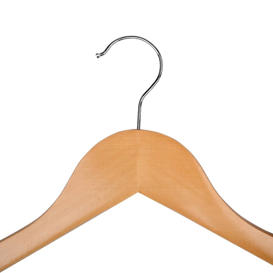 T-LoVendo - Juego de 20 Perchas, Percha de Madera Maciza, Set de 20 Pe