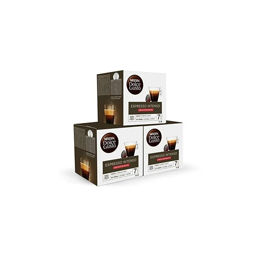 NESCAFÉ Dolce Gusto Espresso Intenso Descafeinado - x3 pack de 16 cáps
