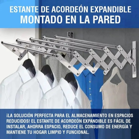 JUPPLIES Tendedero Extensible 100/120/140/160cm - Tendedero Plegable d