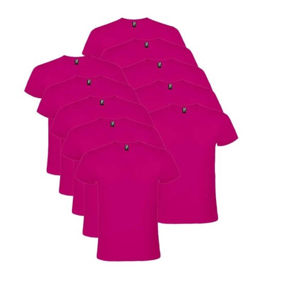 ROLY - Pack 10 Camisetas Básicas Unisex - 10 Camisetas Algodón Manga C