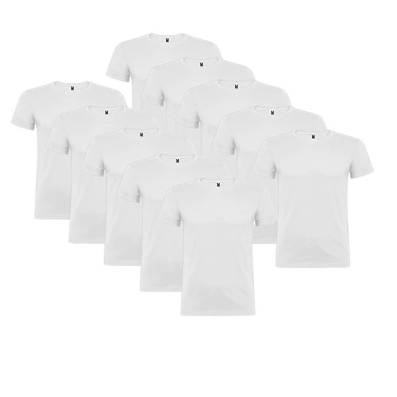 ROLY - Pack 10 Camisetas Básicas Unisex - 10 Camisetas Algodón Manga C