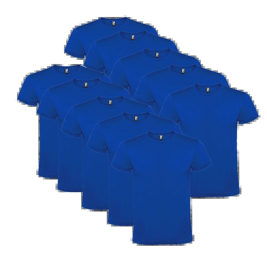 ROLY - Pack 10 Camisetas Básicas Unisex - 10 Camisetas Algodón Manga C