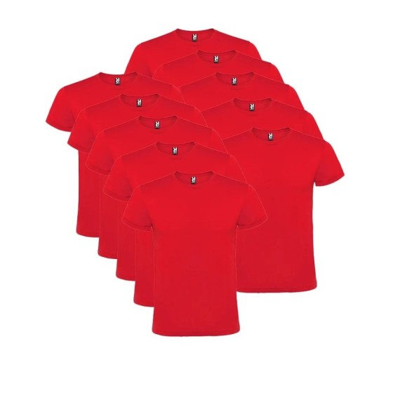ROLY - Pack 10 Camisetas Básicas Unisex - 10 Camisetas Algodón Manga C