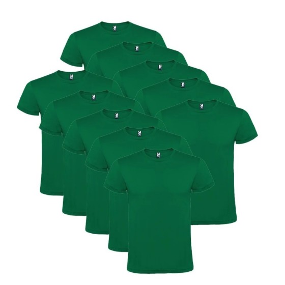 ROLY - Pack 10 Camisetas Básicas Unisex - 10 Camisetas Algodón Manga C