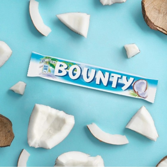 BOUNTY 24x57gr - Chocolatina Rellena de Coco - Caja de 24 Unidades