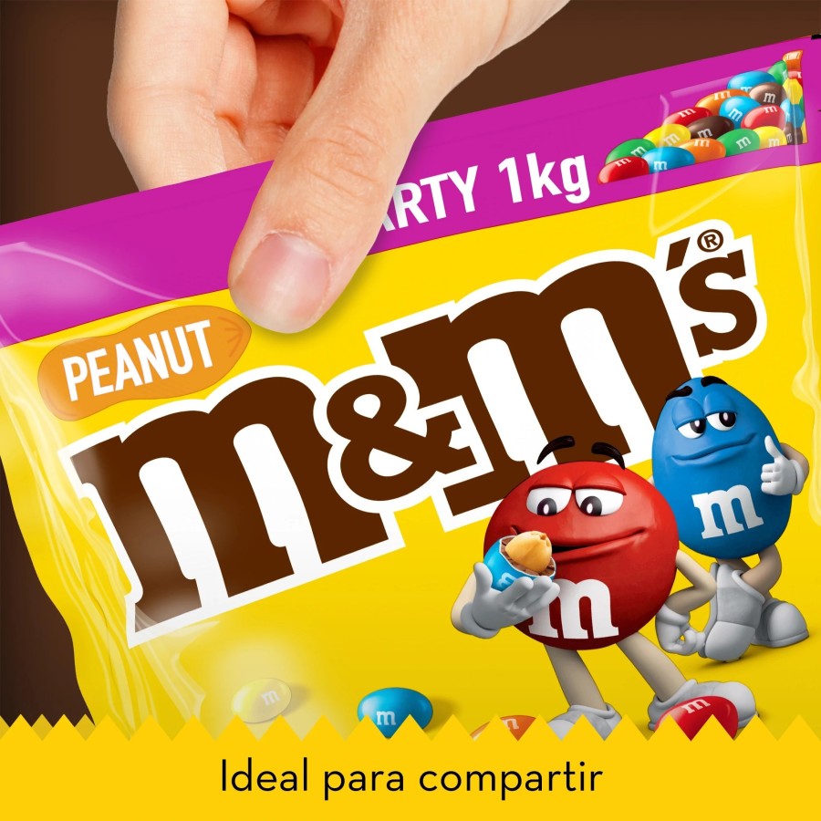 M&M's Peanuts Snack de Cacahuete y Chocolate con Leche 1kg
