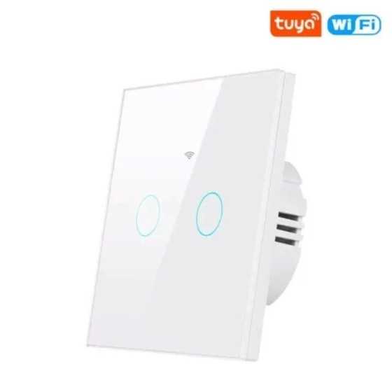 Interruptor inteligente de pared con WiFi para el hogar, pulsador táct
