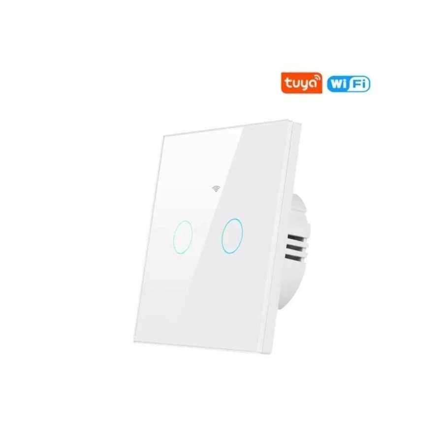 Interruptor inteligente de pared con WiFi para el hogar, pulsador táct