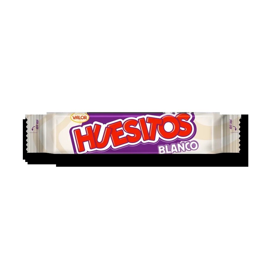 Barrita de barquillo cubierta de chocolate blanco HUESITOS Valor 56 ud