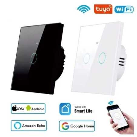 Interruptor inteligente de pared con WiFi para el hogar, pulsador táctil con control remoto, compatible con Alexa, Google Home, 