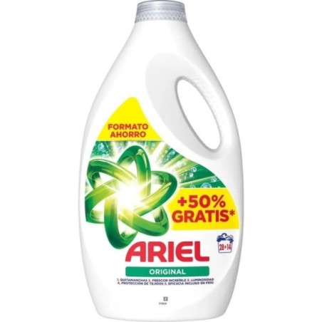 Ariel Original Detergente Líquido 42 Lavados o 84 Lavados : Jabón Con Mayor Eficacia En La Limpieza Para Ropa En Frío Y Acción A