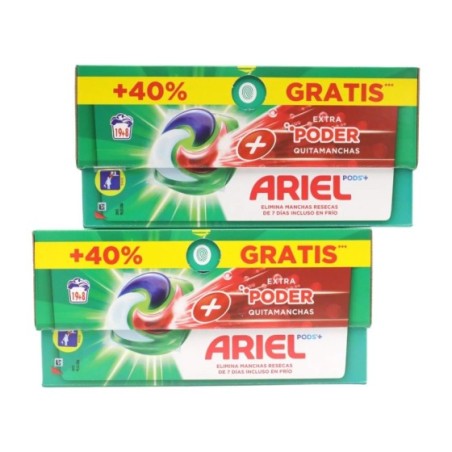 ARIEL Detergente cápsulas pods extrapoder 54 lavados 2 x 19+8 - El envase puede variar