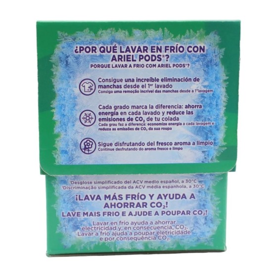 ARIEL Detergente cápsulas pods extrapoder 54 lavados 2 x 19+8 - El env