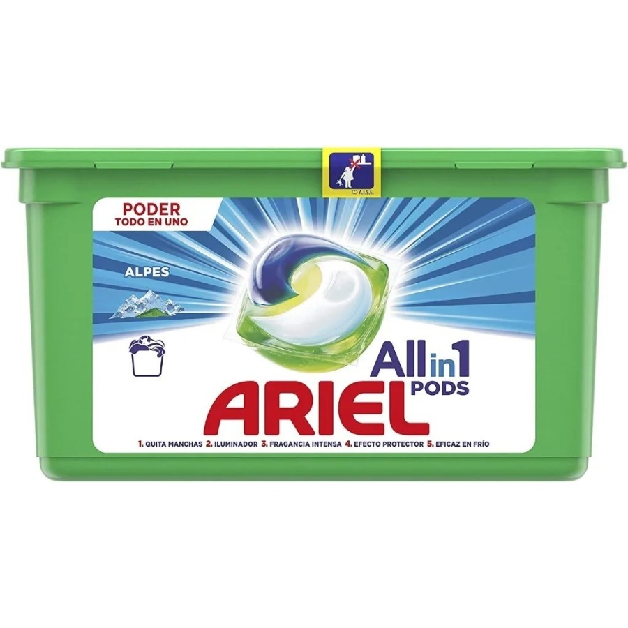 ARIEL PODS Todo en 1 Detergente Líquido Para Lavadora Cápsulas 63 Lava