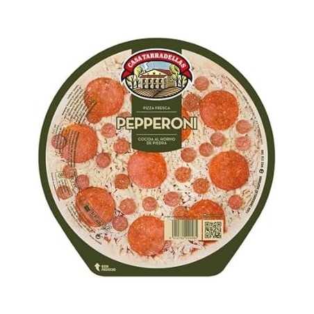 Pizza fresca de pepperoni cocida al horno de piedra - CASA TARRADELLAS