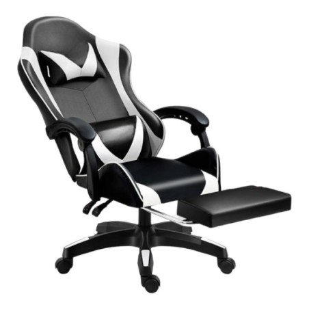 Silla Gaming para Escritorio, Oficina y Juegos Online Giratoria. Silla Cómoda de Altura Ajustable para Gaming ergonó\mica, de pi