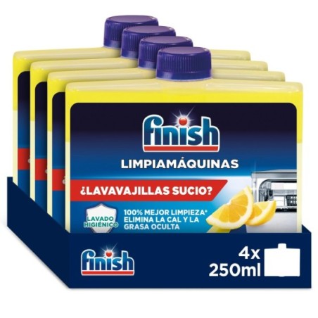 Finish Limpiamáquinas Limpieza Profunda Limón Lavavajillas 4x 250ml