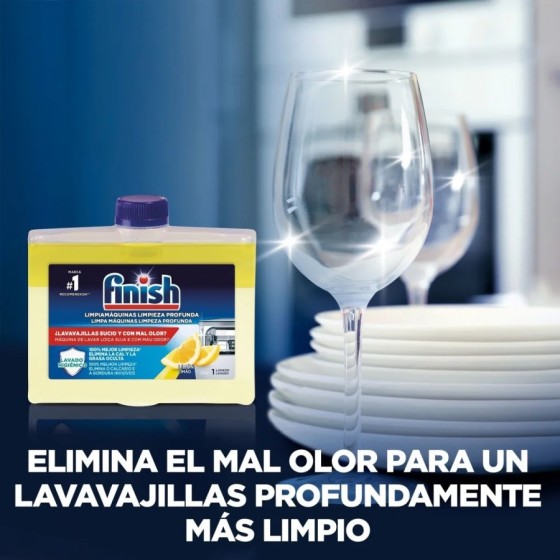 Finish Limpiamáquinas Limpieza Profunda Limón Lavavajillas 4x 250ml