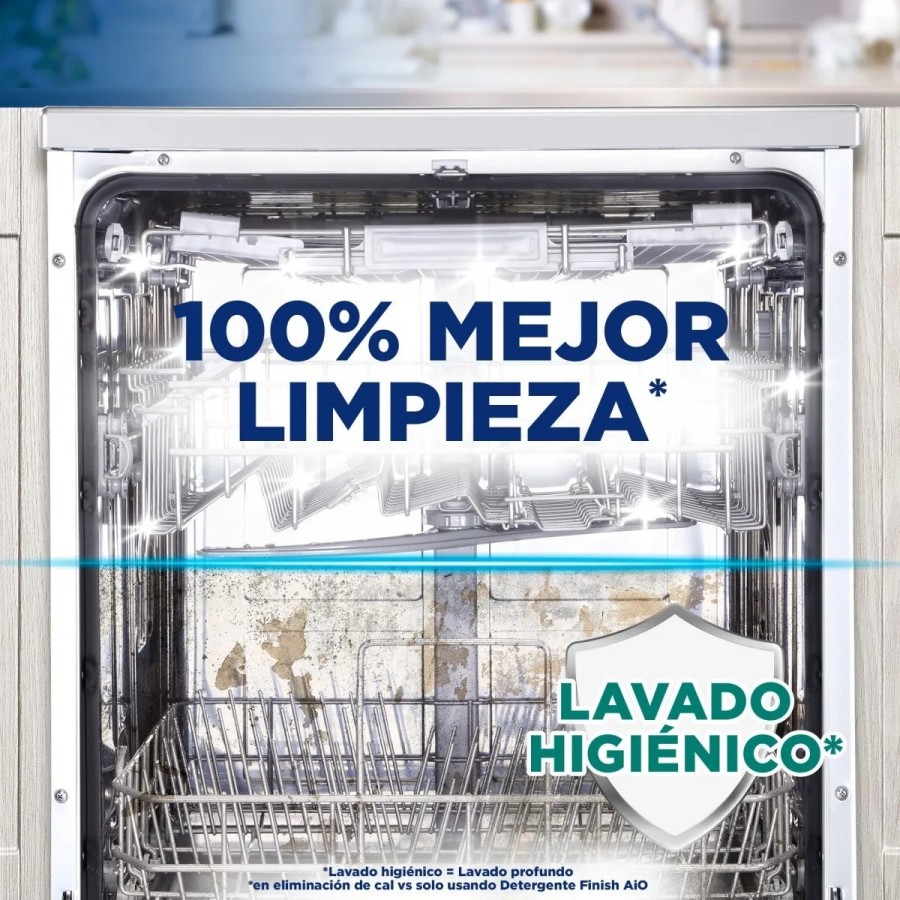 Finish Limpiamáquinas Limpieza Profunda Limón Lavavajillas 4x 250ml