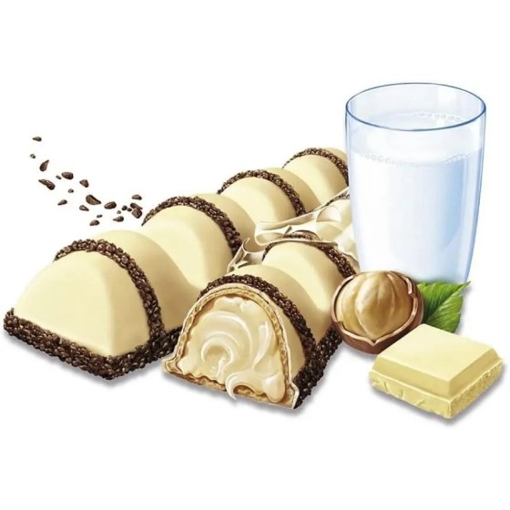 Kinder Bueno White ,Caja de 30 unidades,Barritas de Chocolate Blanco y Kinder Bueno White ,Caja de 30 unidades,Barritas de Chocolate Blanco y
