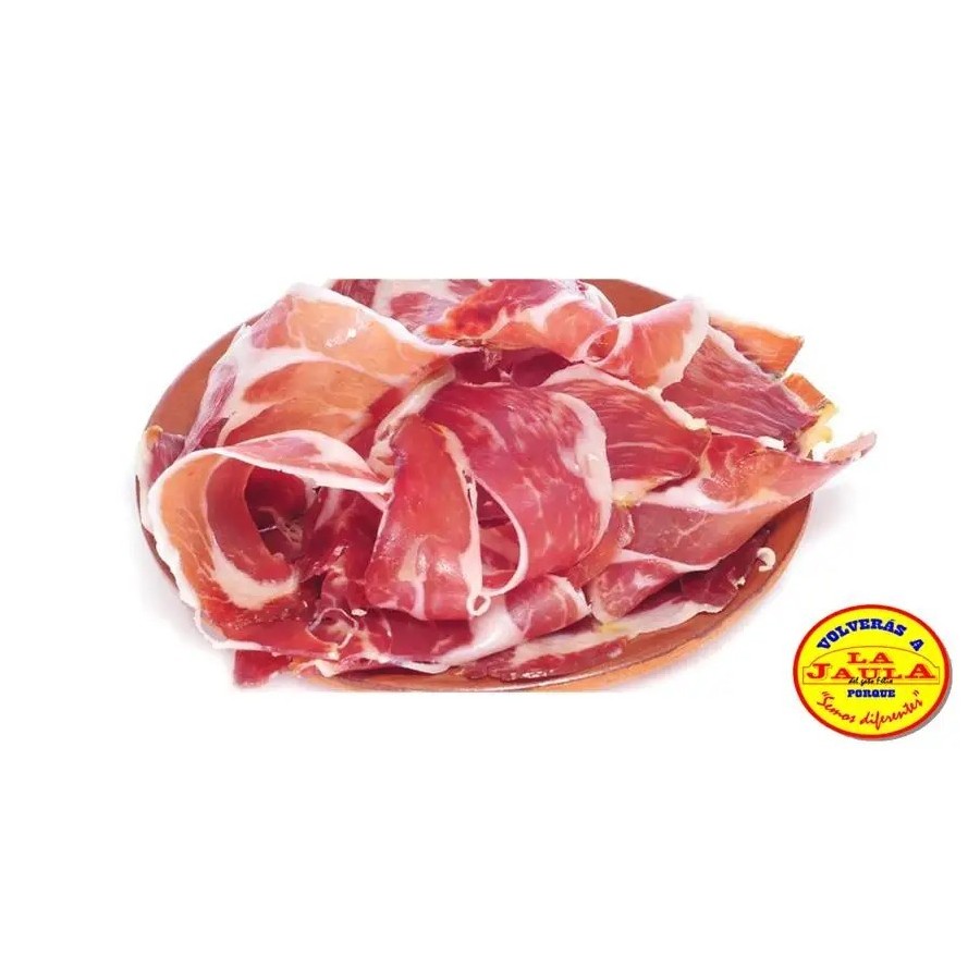 LONCHAS DE JAMON CURADO GRAN RESERVA LA JAULA 1 KILO APROX SERRANO + Q