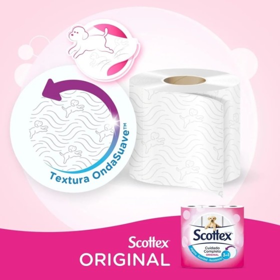 Scottex Orginal Papel Higiénico 96 rollos,12rollos*8paquete,rollos dos