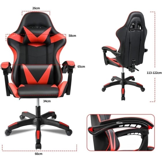 Silla Gaming para Escritorio, Oficina y Juegos Online Giratoria. Silla