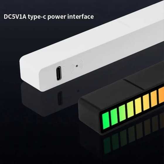Barra de luz RGB inteligente de 32 LED, lámpara de recogida ambiental 