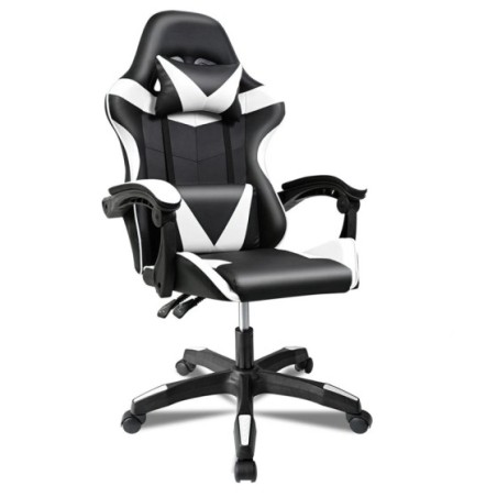 T-LoVendo Silla Gaming Ergonómica Escritorio para Videojuego, Ordenador, Oficina, Estudio. Cojín Lumbar y Cervical. Regulable en