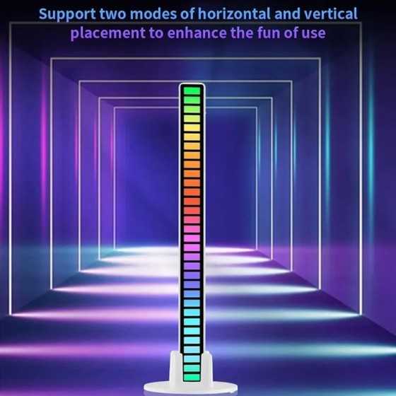 Barra de luz RGB inteligente de 32 LED, lámpara de recogida ambiental 