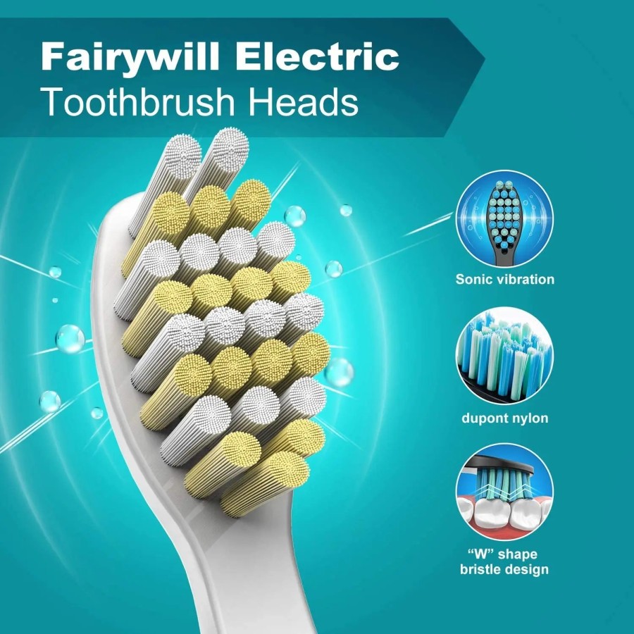 Fairywill-cabezales de repuesto para cepillo de dientes eléctrico, jue