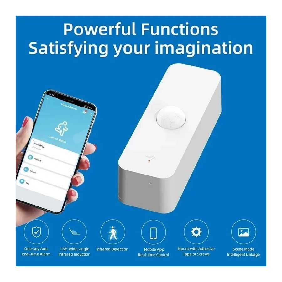 Tuya-Sensor de movimiento Zigbee PIR para el hogar, Detector infrarroj