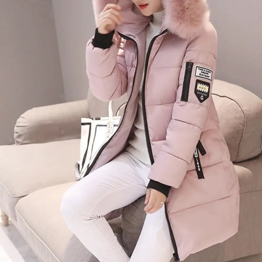 Parka de invierno para mujer, abrigos largos de algodón informales con
