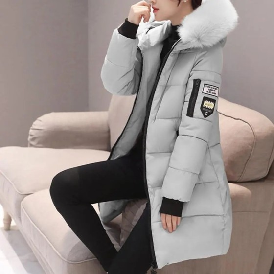 Parka de invierno para mujer, abrigos largos de algodón informales con