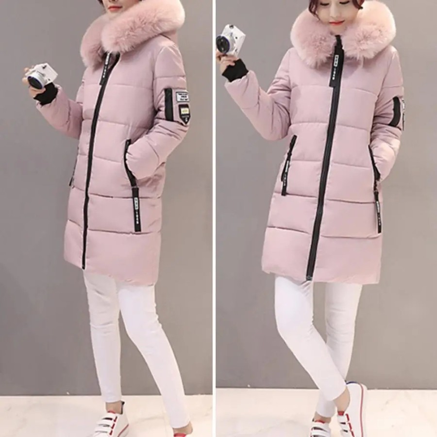 Parka de invierno para mujer, abrigos largos de algodón informales con