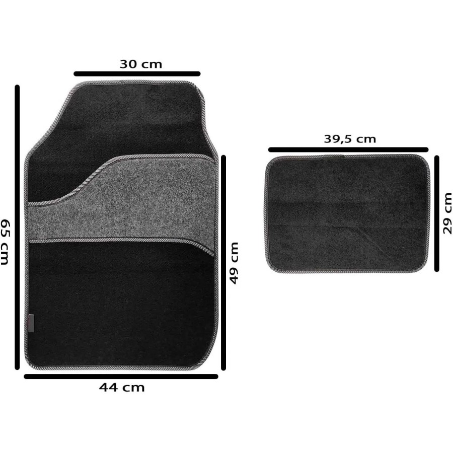 GREATOOL Set de 4 Alfombrillas de Coche, Universales para Coche, Alfom