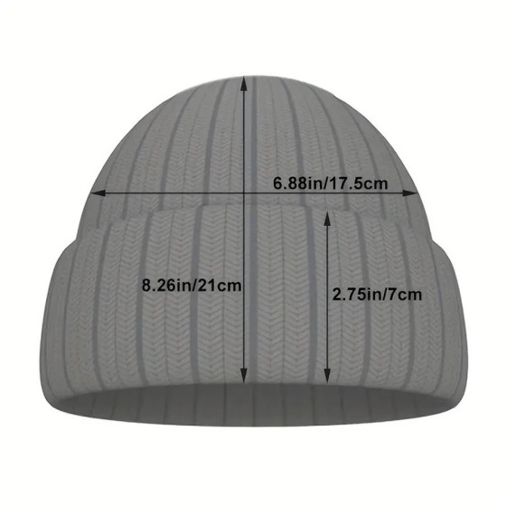 Gorro de punto Y2K para hombre y mujer, gorro suave, cálido y elegante