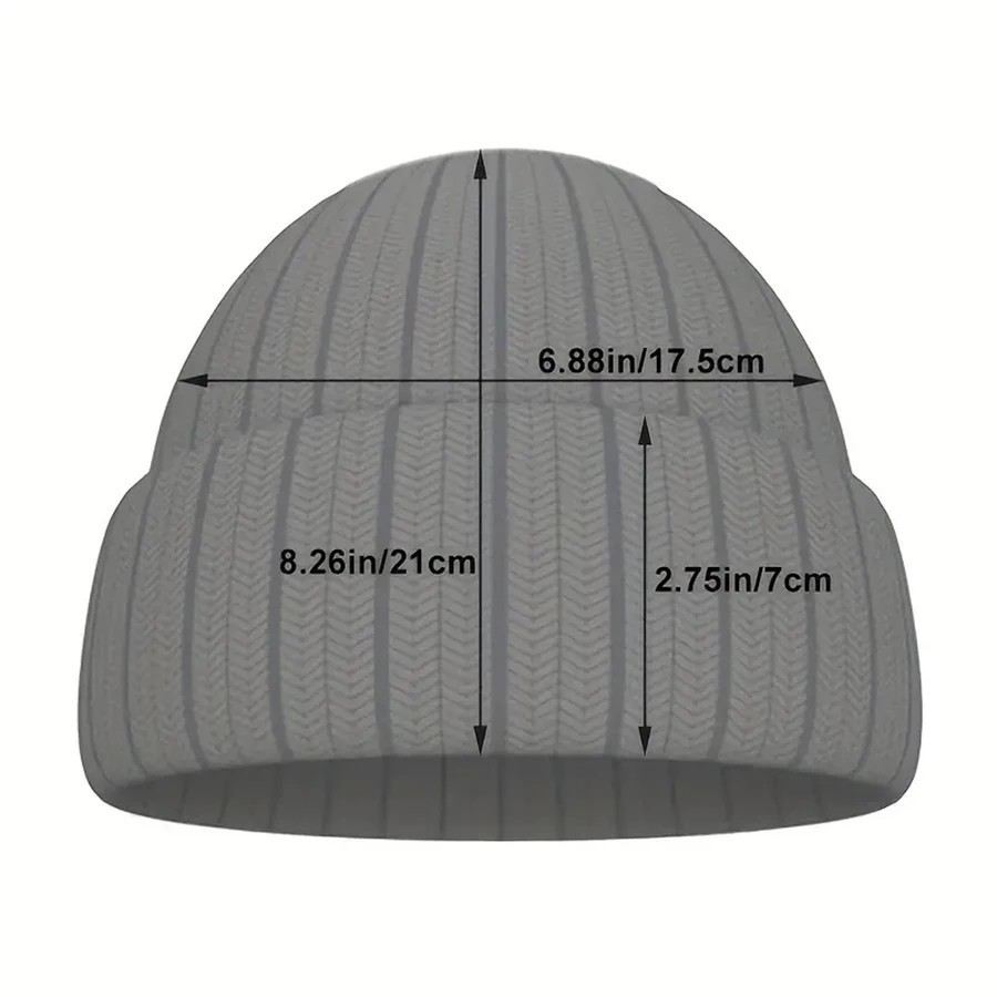 Gorro de punto Y2K para hombre y mujer, gorro suave, cálido y elegante