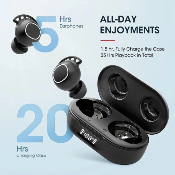 Mpow-Auriculares inalámbricos IPX7, cascos con conexión Bluetooth y so