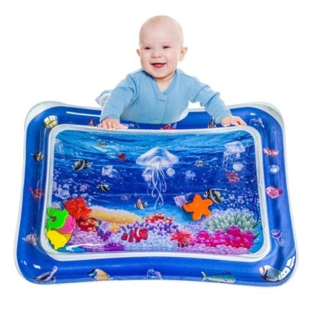 Esterilla inflable de PVC para bebé, almohadilla de Medusa blanca para niños pequeños, juguetes de actividades de educación temp