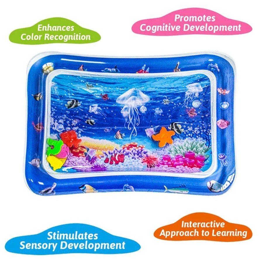 Esterilla inflable de PVC para bebé, almohadilla de Medusa blanca para