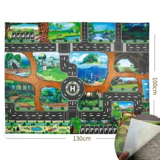 Tapete de juego de 100x130 para niños, tapete de juego portátil para g