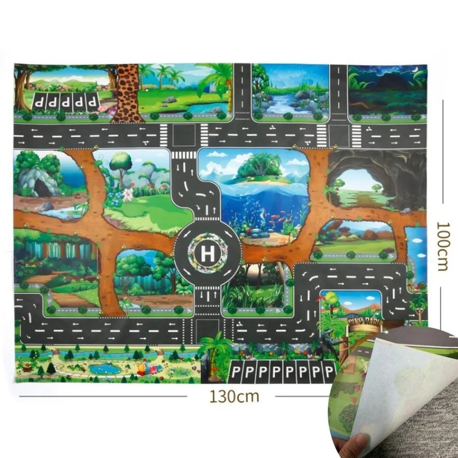 Tapete de juego de 100x130 para niños, tapete de juego portátil para g
