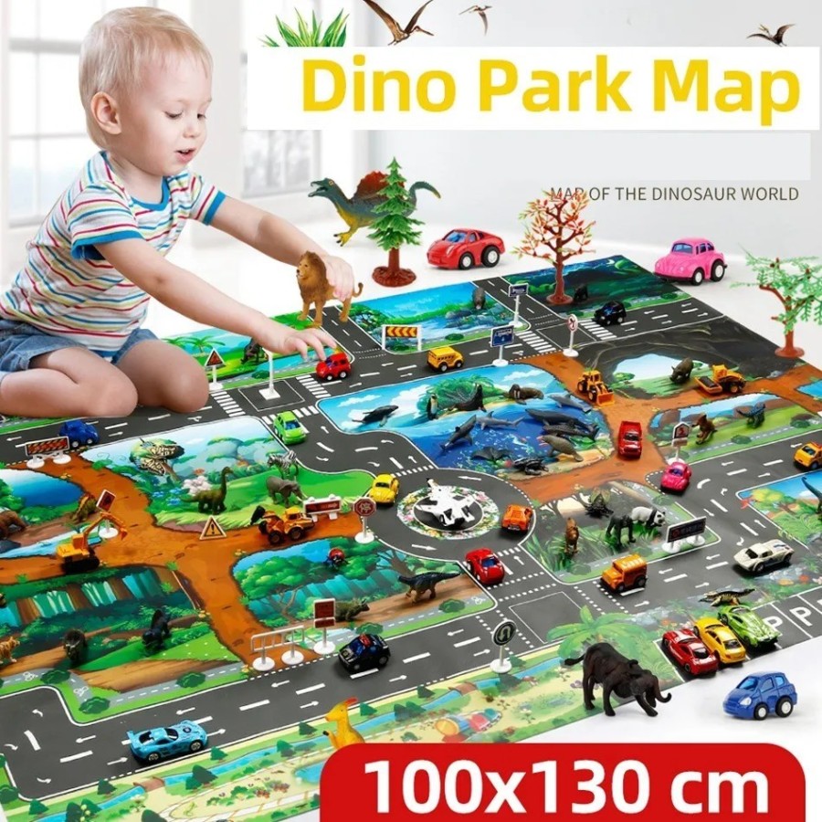 Tapete de juego de 100x130 para niños, tapete de juego portátil para g
