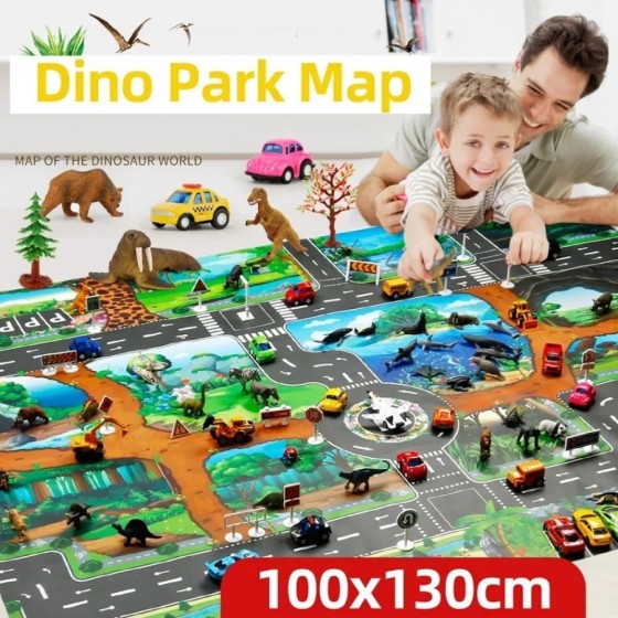 Tapete de juego de 100x130 para niños, tapete de juego portátil para g